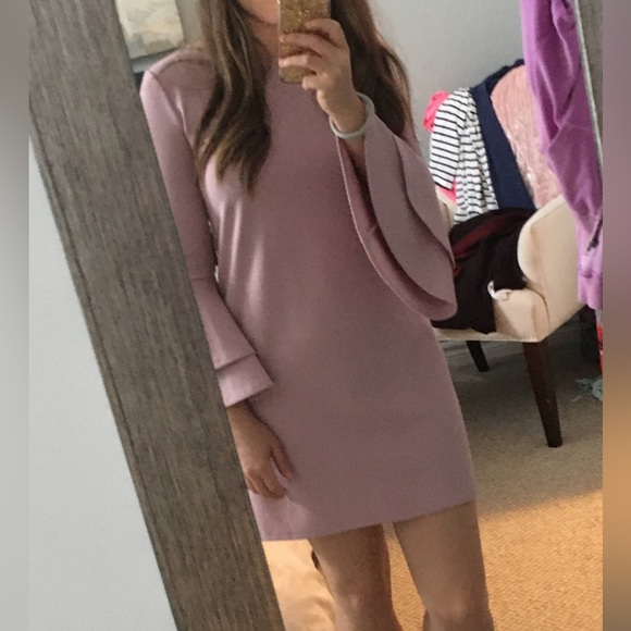 Blush dress with flowy sleeve - Picture 1 of 6